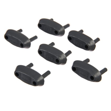 A plug for electric sockets (set 6 pcs), the color is gray-5