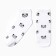 Women's socks shortened "Panda", white color, rr 23-25
