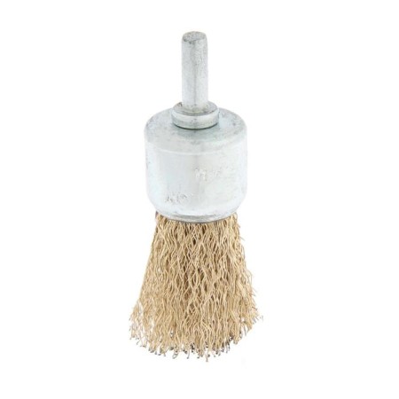 Metal brush for a tundra drill, with a hairpin, "cup", 25 mm