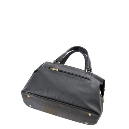 Bag Sakvoyazh claim. Kozh, lightning department, black color 34x13x18cm-1