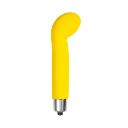 Stimulator of the goromantica awe, 12 cm, silicone, yellow color-4
