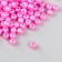 Set of beads "needlework" plastic, diameter 6 mm, 25 g, bright pink