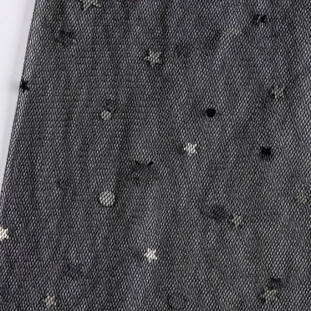 Carnival accessory, socks, black stars silver-5