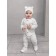 Children's overalls with a fashion cap, height 68 cm, milk color