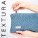 Cosmetic bag with lightning, textura, blue color
