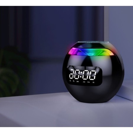 Clock - electronic desk alarm clock: column, Bluetooth, TF card, 8.5 x 7.5 cm, USB