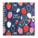 Gift notebook, 45 sheets, line, on the castle, on the crest, strawberries (13x13.5cm)