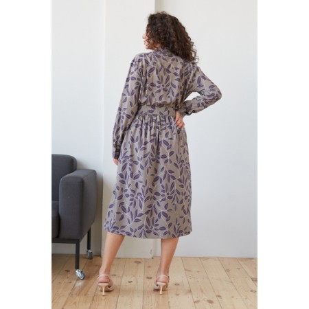 Women's dress, size 44, brown color-4