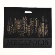 Black, polyethylene with a cut pen, 60x50 cm, 70 μm package