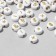 Acrylic bead "Symbols" mix, 7 × 4 mm, set 10 g, white-golden color