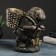 Steam for the little things "Pug with a basket on the back" 13x24x25 cm, bronze with gilding