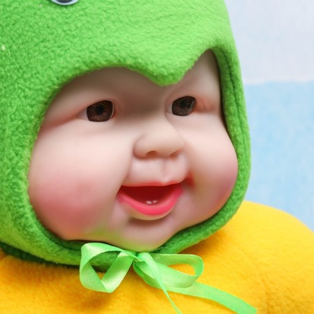 Funny doll in a hood 55cm, mix-4