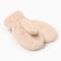 Women's mittens minku, beige color, 26 cm