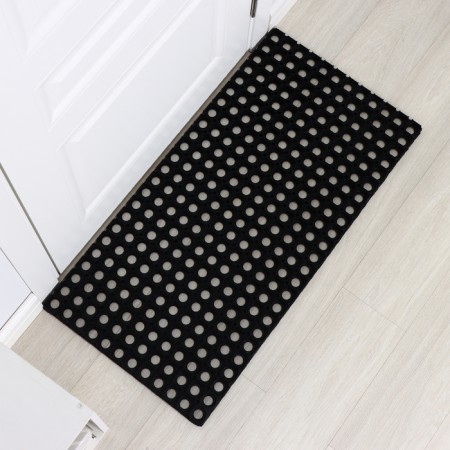 Muddy mud -bearded rug, 50 × 100 × 2.2 cm, black color-4