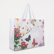 Household bag without fastening, white color