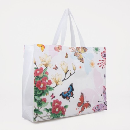 Household bag without fastening, white color