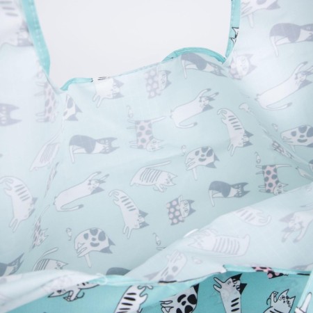 Folding bag on the button, mint color-2