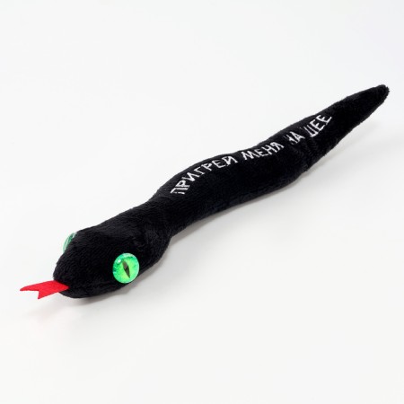 New Year! Soft toy "Goil me on the neck", snake, black, 27 cm-1