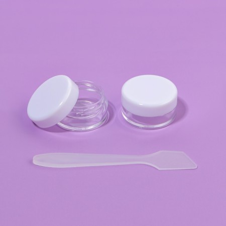Storage set, 5 objects, transparent/white color-6