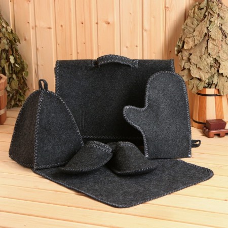 Bath set "male" portfolio 5 items, gray-1