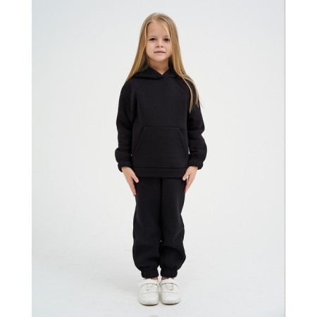 Children's costume with the basis (sweatshirt, pants) KAFTAN "Basic Line" R.38 (146-152), black-8