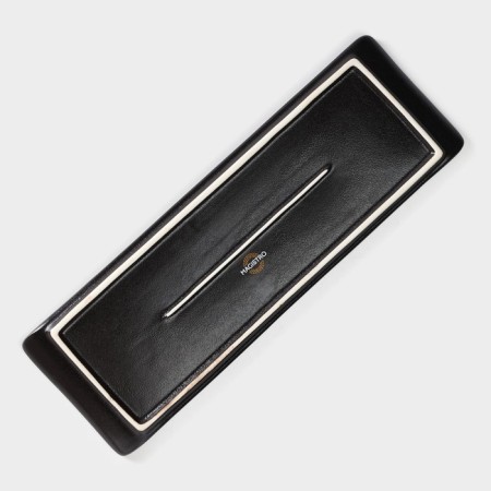 Porcelain dish for feeding Magistro Pietra Lunare, 30 × 10 cm, black color-4