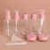 Storage set, in a case, 9 objects, transparent/pink color