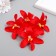 A bud on the leg for decoration "Lily Garden" red 6.5x6.5 cm