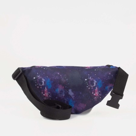 Zipper waist bag, outer pocket, purple color-1