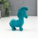 Souvenir Polystone 3D "Horse-Humpbacked" Blue 12x3.5x9.5 cm