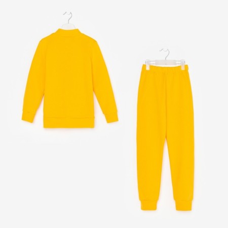 Costume (jumper, trousers), children, yellow color, height 134 cm-7