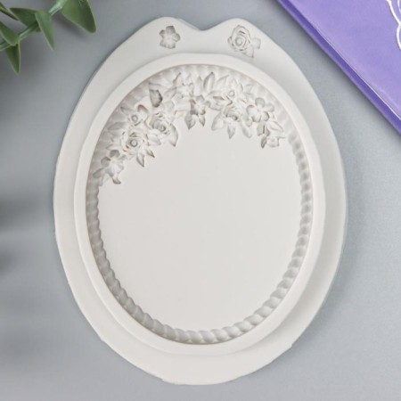 Mold Silicon "Frame with roses" 11x9x1.2 cm