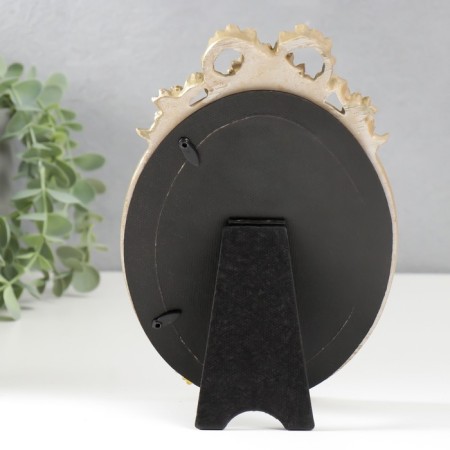 Photo frame Polystone 10x15 cm "Balt and Medallion" Elevated gold 21x14 cm-3