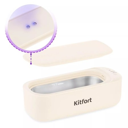 Ultrasound washing KitFort KT-6053, 20 W, 330 ml, 161x68x40 mm, beige-2