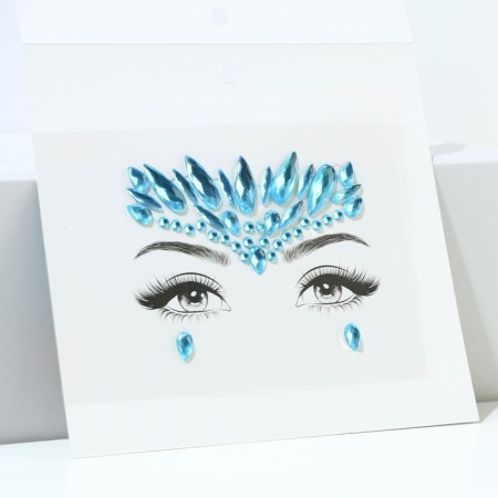 Facial rhinestones "Blue haze", blue-2