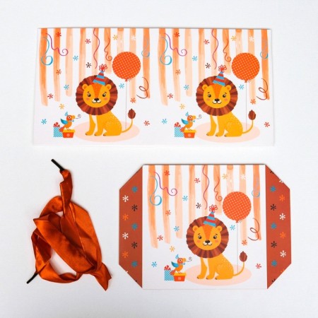 Self -assembly box "Children's" lion 15x15x15 cm-4
