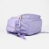 A backpack with a zipper, 4 outer pockets, lilac color