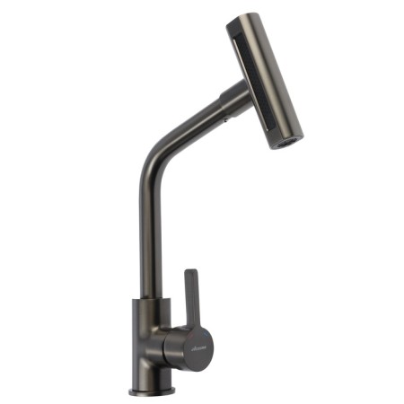 Accoona A4890ST-9 kitchen mixer, multifunctional, brass, weapon steel color