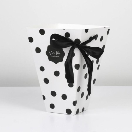 Box for flowers on the ribbons "Stylish Golka", 17 x 25 x 9 cm-5
