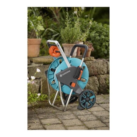 A reel for a hose, on wheels, metal, Aquaroll-4