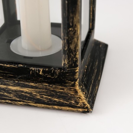 Nightlight 48119/1 "candle" batteries 3haaa black with a golden patina 8x8x18 cm Risalux-5