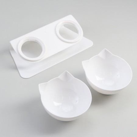 Plastic bowls on a white stand 27.5 x 14 x 15 cm white-4