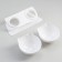 Plastic bowls on a white stand 27.5 x 14 x 15 cm white