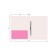 Folder with A4, 700 microns, 27 mm, calligrata duble neon, inner pocket, up to 180 sheets, fuchsia