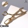 Brooch "Scissors", white color in gold