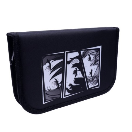 Penal 1 section, 130 x 210 x 40 mm, 2 folding strips, fabric, calligrata top, Content "Anime", mix-2