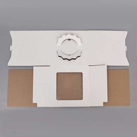 Confectionery packaging "Square", 2 windows, white, 26 x 26 x 28 cm-4
