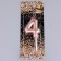 Candle in the Cake "European", number "4", 6 cm, pink gold