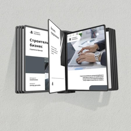 Demosystem wall -mounted on 10 panels A4 Calligrata, black-1