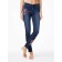 Women's jeans with embroidery CONTE Elegant, size XS, dark blue color